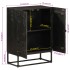 Aparador de hierro y madera maciza de mango negro 55x30x76