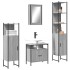 Set de muebles de baño 4 pzas madera contrachapada gris