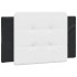 Estructura cama con LED cuero sintético negro blanco 100x200