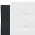 Estructura cama con LED cuero sintético negro blanco 100x200