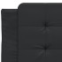 Estructura cama con luces LED cuero sintético negro 100x200