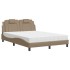 Cama con colchón cuero sintético capuchino 120x200