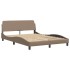 Cama con colchón cuero sintético capuchino 120x200