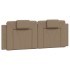 Cama con colchón cuero sintético capuchino 120x200