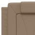 Cama con colchón cuero sintético capuchino 120x200