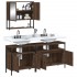 Set de muebles baño 3 pzas madera contrachapada roble