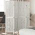 Biombo separador de 4 paneles madera maciza Paulownia