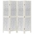 Biombo separador de 4 paneles madera maciza Paulownia