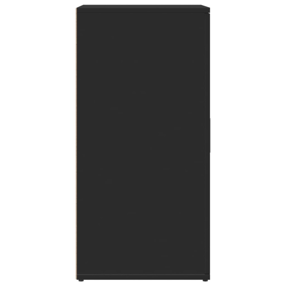 Aparador de madera de ingeniería negro 59x39x80