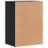 Aparador de madera de ingeniería negro 59x39x80