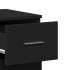 Aparador de madera de ingeniería negro 59x39x80