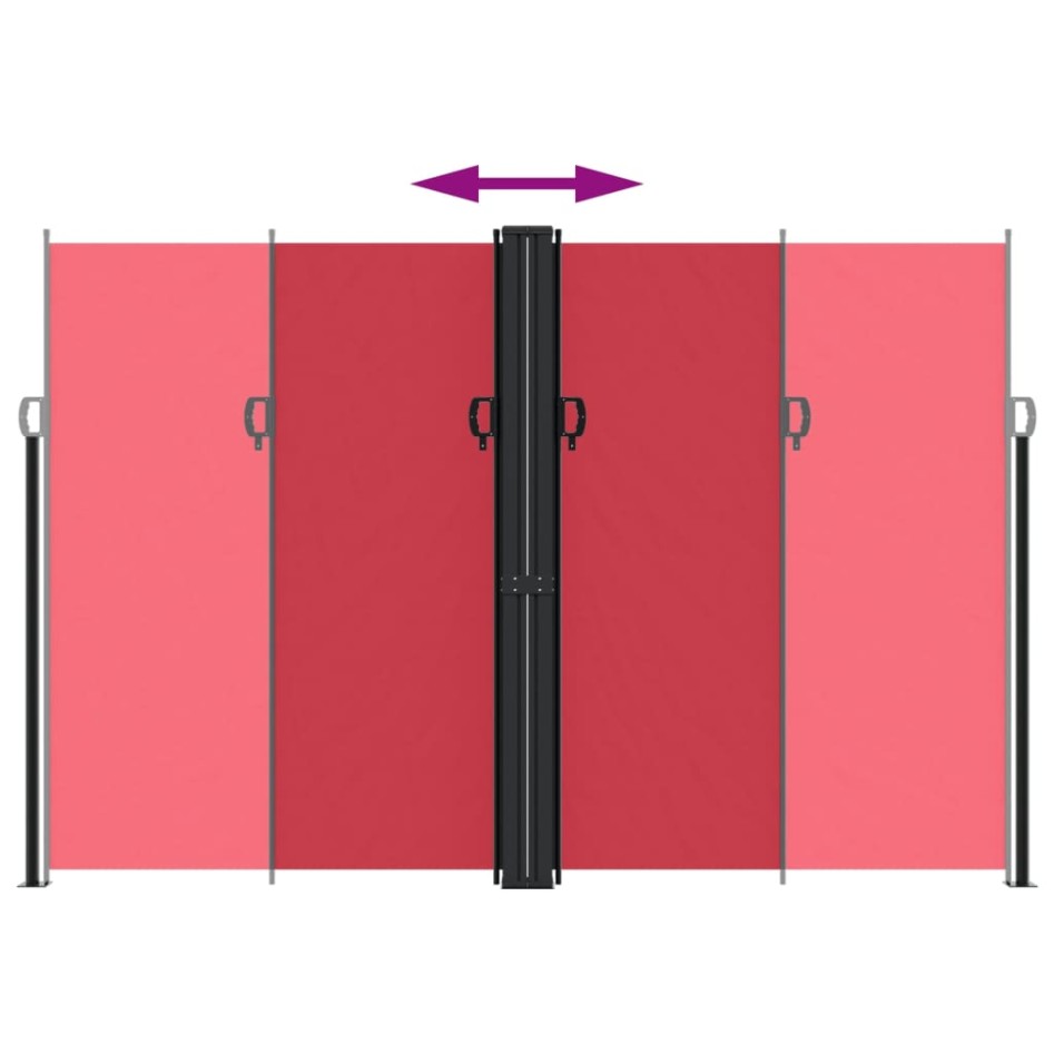 Toldo lateral retráctil rojo 220x600