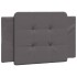 Estructura de cama sin colchón cuero sintético gris 100x200