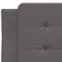 Estructura de cama sin colchón cuero sintético gris 100x200