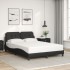 Estructura de cama sin colchón cuero sintético negro 120x200