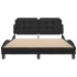 Estructura de cama sin colchón cuero sintético negro 120x200