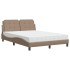 Cama con colchón cuero sintético capuchino 120x200