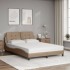 Cama con colchón cuero sintético capuchino 120x200