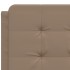 Cama con colchón cuero sintético capuchino 120x200