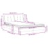 Cama con colchón cuero sintético capuchino 120x200