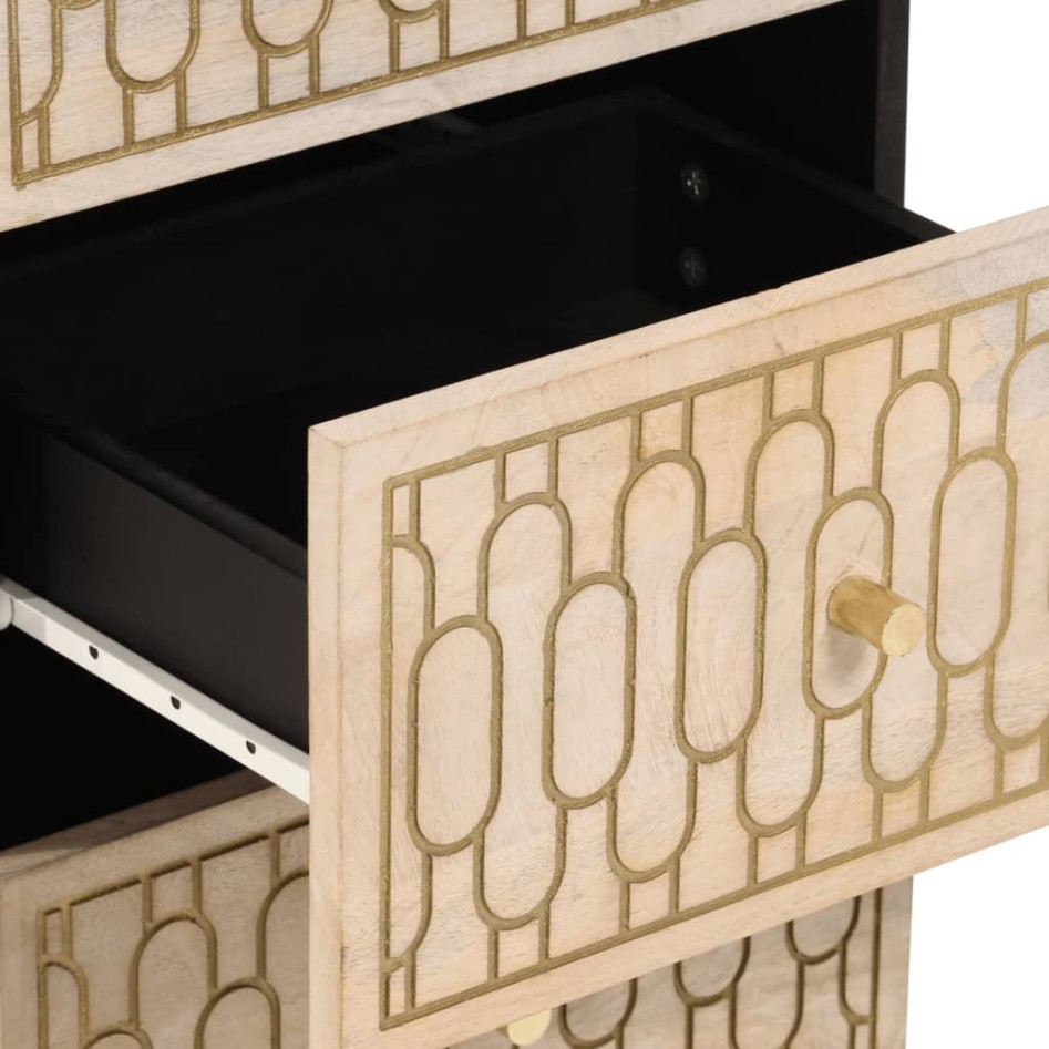 Armario auxiliar madera maciza de mango 40x33x75