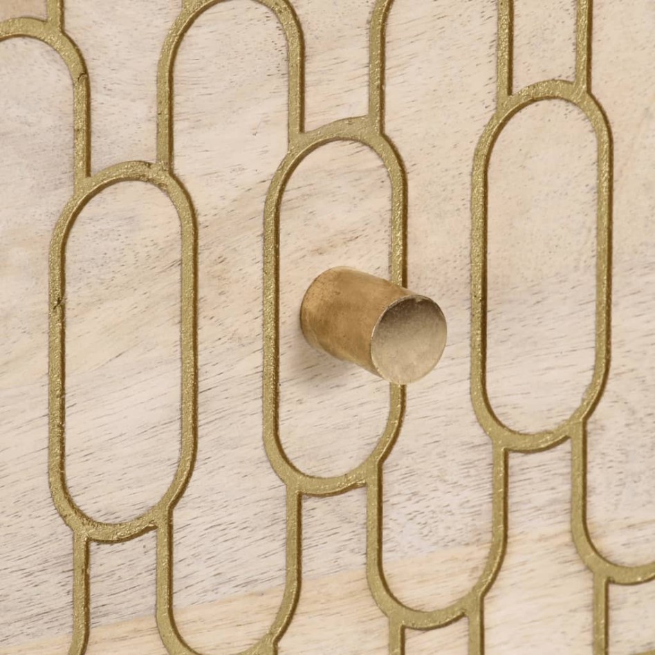 Armario auxiliar madera maciza de mango 40x33x75