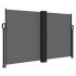 Toldo lateral retráctil gris antracita 140x600