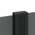 Toldo lateral retráctil gris antracita 140x600