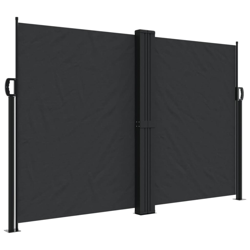 Toldo lateral retráctil negro 160x600