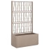 Jardinera con enrejado PP marrón claro 80x36x140