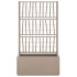 Jardinera con enrejado PP marrón claro 80x36x140