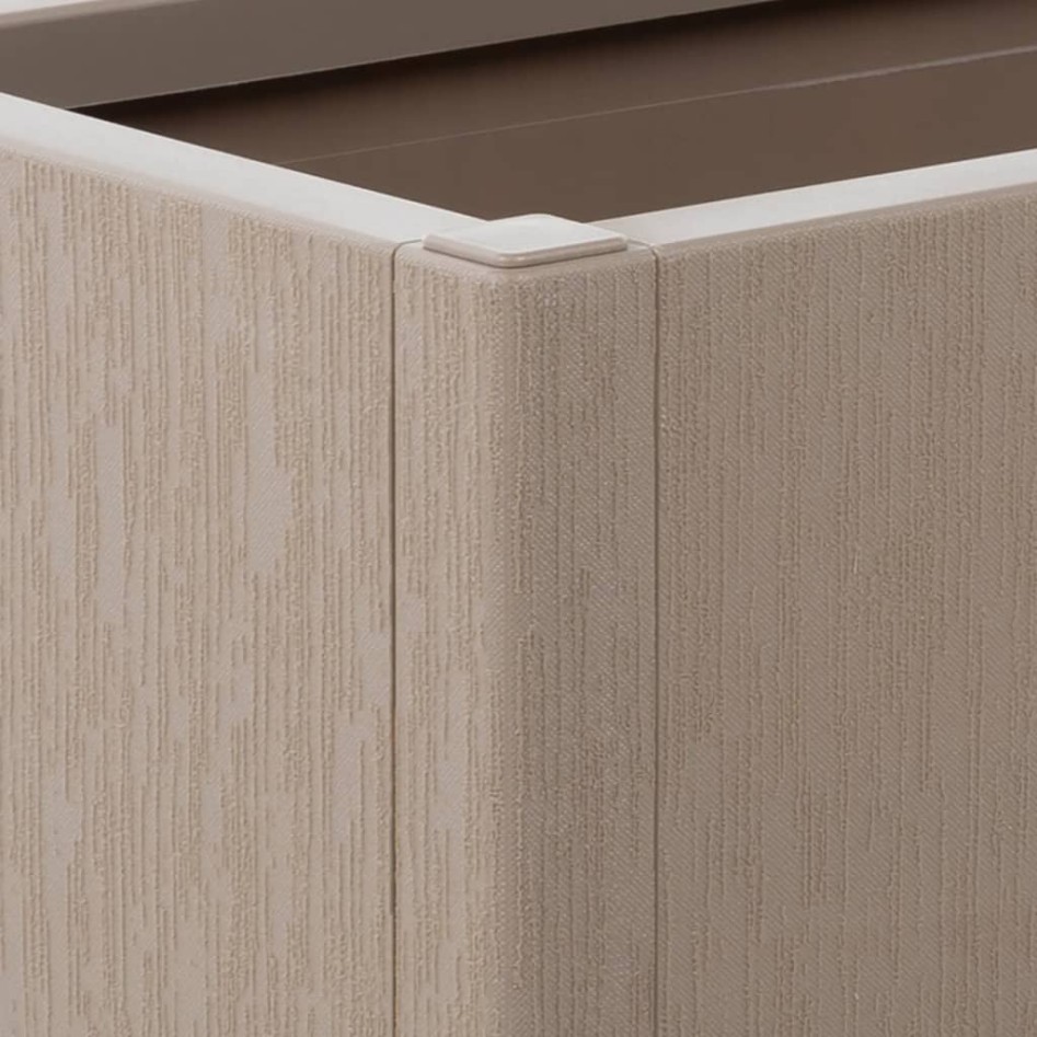 Jardinera con enrejado PP marrón claro 80x36x140