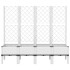 Jardinera con enrejado PP blanco 160x40x142