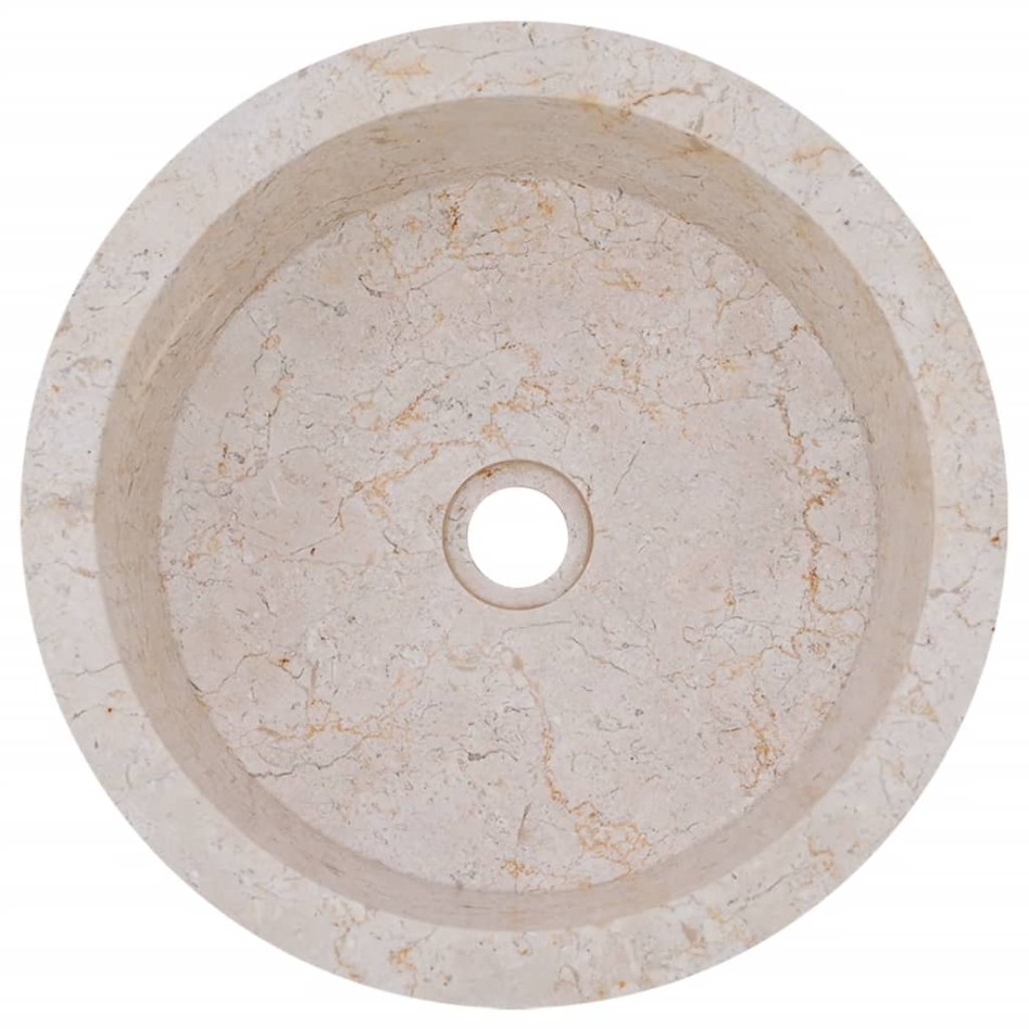 Lavabo crema mármol Ø40x15