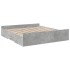 Cama con cajones madera ingeniería gris hormigón 180x200