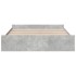 Cama con cajones madera ingeniería gris hormigón 180x200