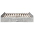Cama con cajones madera ingeniería gris hormigón 180x200