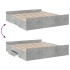 Cama con cajones madera ingeniería gris hormigón 180x200