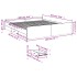 Cama con cajones madera ingeniería gris hormigón 180x200