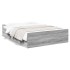Cama con cajones madera ingeniería gris Sonoma 120x190