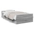 Cama con cajones madera de ingeniería gris Sonoma 90x190