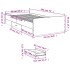 Cama con cajones madera de ingeniería gris Sonoma 90x190