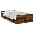 Cama con cajones madera de ingeniería roble ahumado 75x190