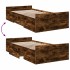 Cama con cajones madera de ingeniería roble ahumado 75x190