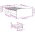 Cama con cajones madera de ingeniería roble ahumado 75x190