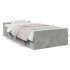 Cama con cajones madera ingeniería gris hormigón 90x190