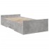 Cama con cajones madera ingeniería gris hormigón 90x190