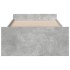 Cama con cajones madera ingeniería gris hormigón 90x190