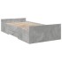 Cama con cajones madera ingeniería gris hormigón 90x190