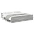 Cama con cajones madera ingeniería gris Sonoma 180x200